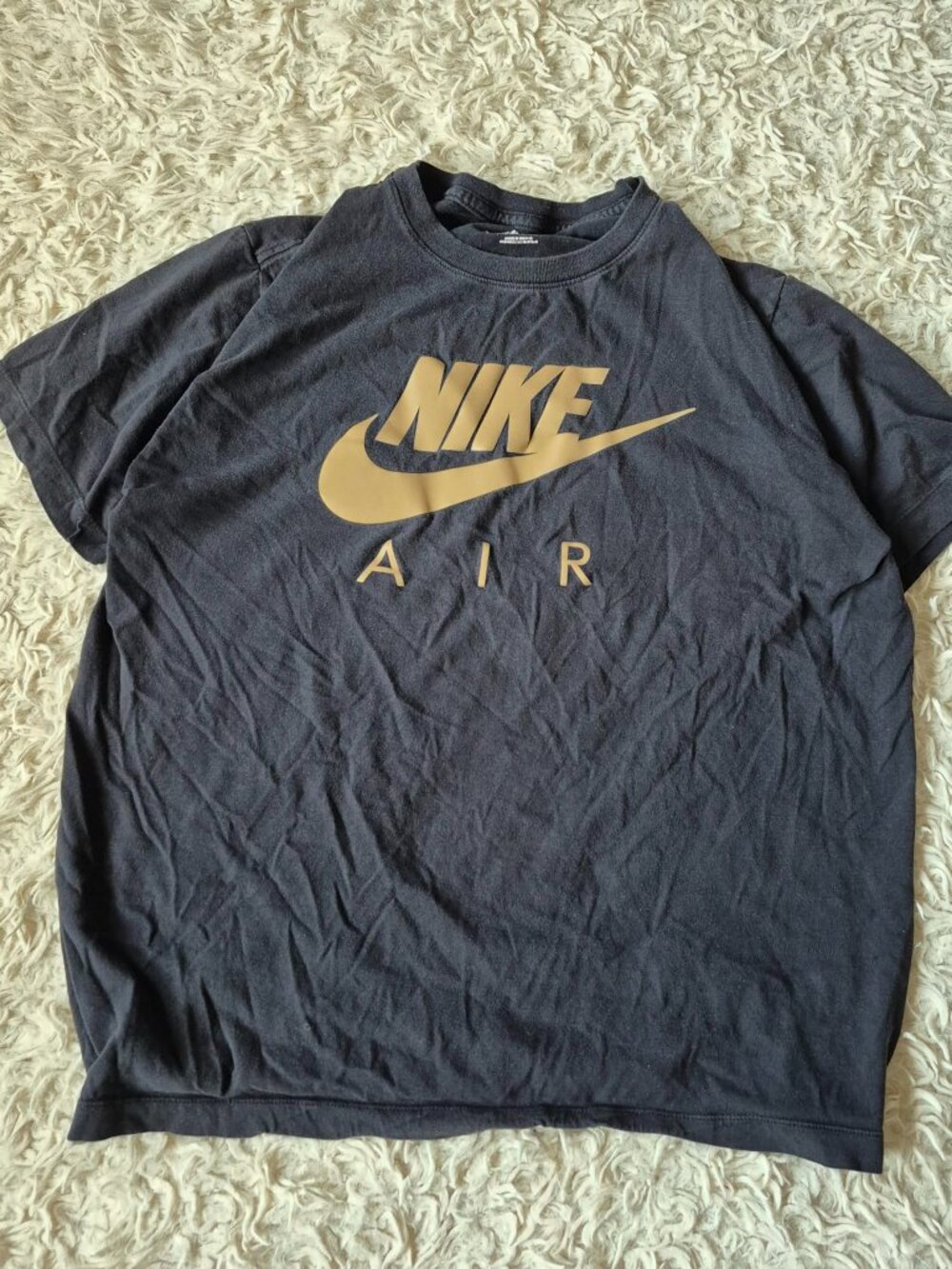 Nike Air Graphic T-Shirt Black Gold Men's Medium